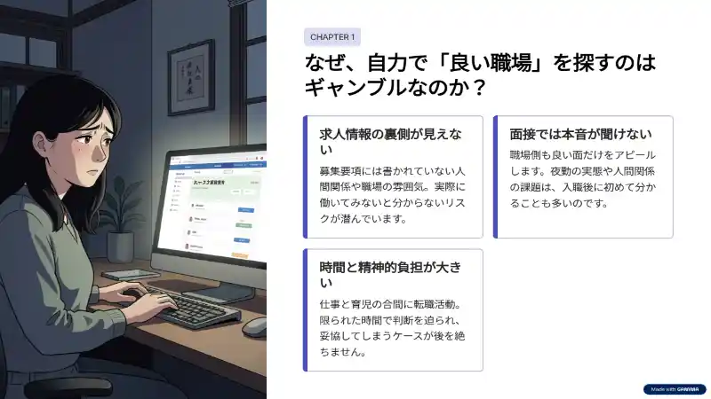 パソコンで職場を探す